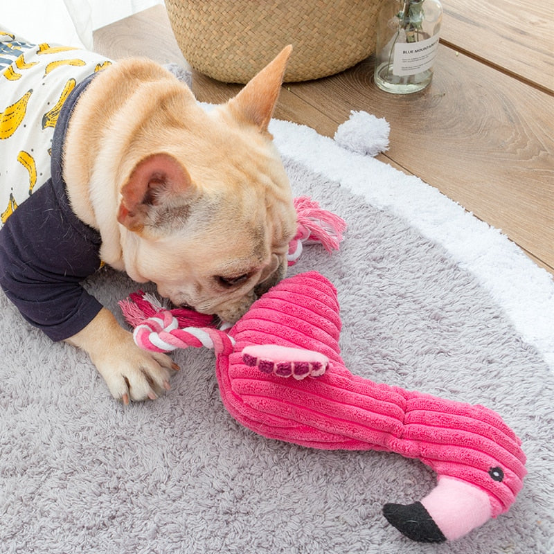 Flamingo Pet Dog Chew Squeak Toy for Small Dogs