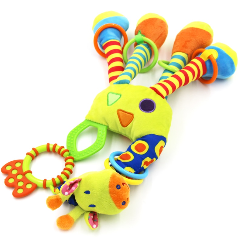 Soft Plush Stroller Toy - Developmental Toy and Baby Teether