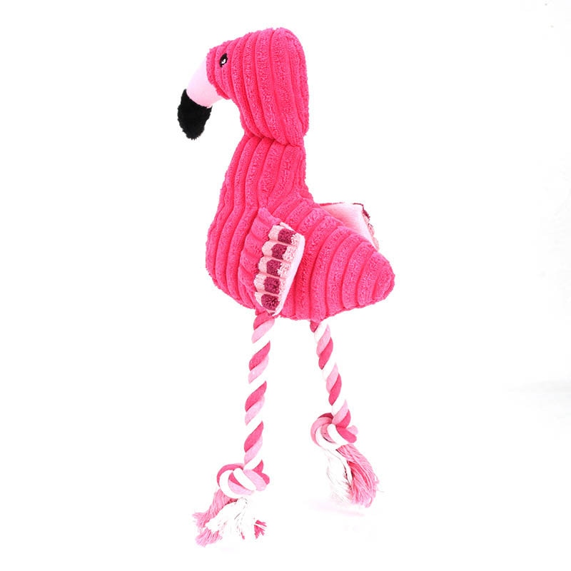 Flamingo Pet Dog Chew Squeak Toy for Small Dogs