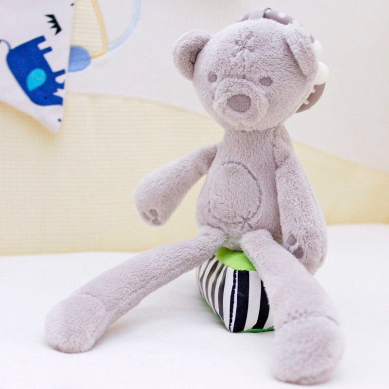 Soft and Soothing Plush Infant Teether Stroller Toy - The Perfect Companion for Your Little One!