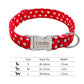 Personalized Reflective Nylon Dog Collar -Engraved ID Tag
