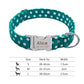 Personalized Reflective Nylon Dog Collar -Engraved ID Tag