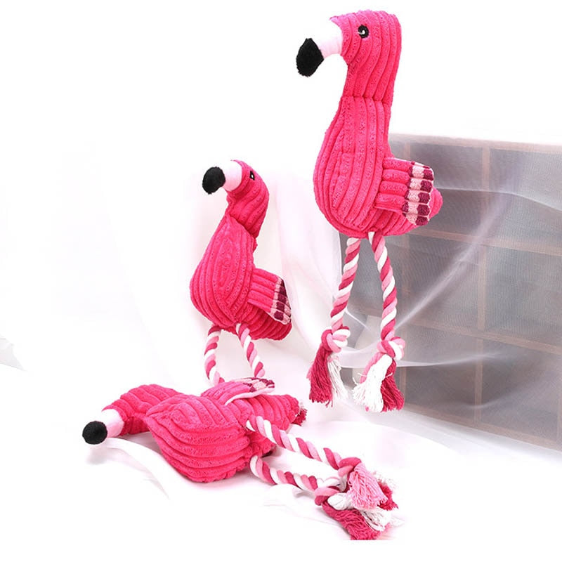 Flamingo Pet Dog Chew Squeak Toy for Small Dogs