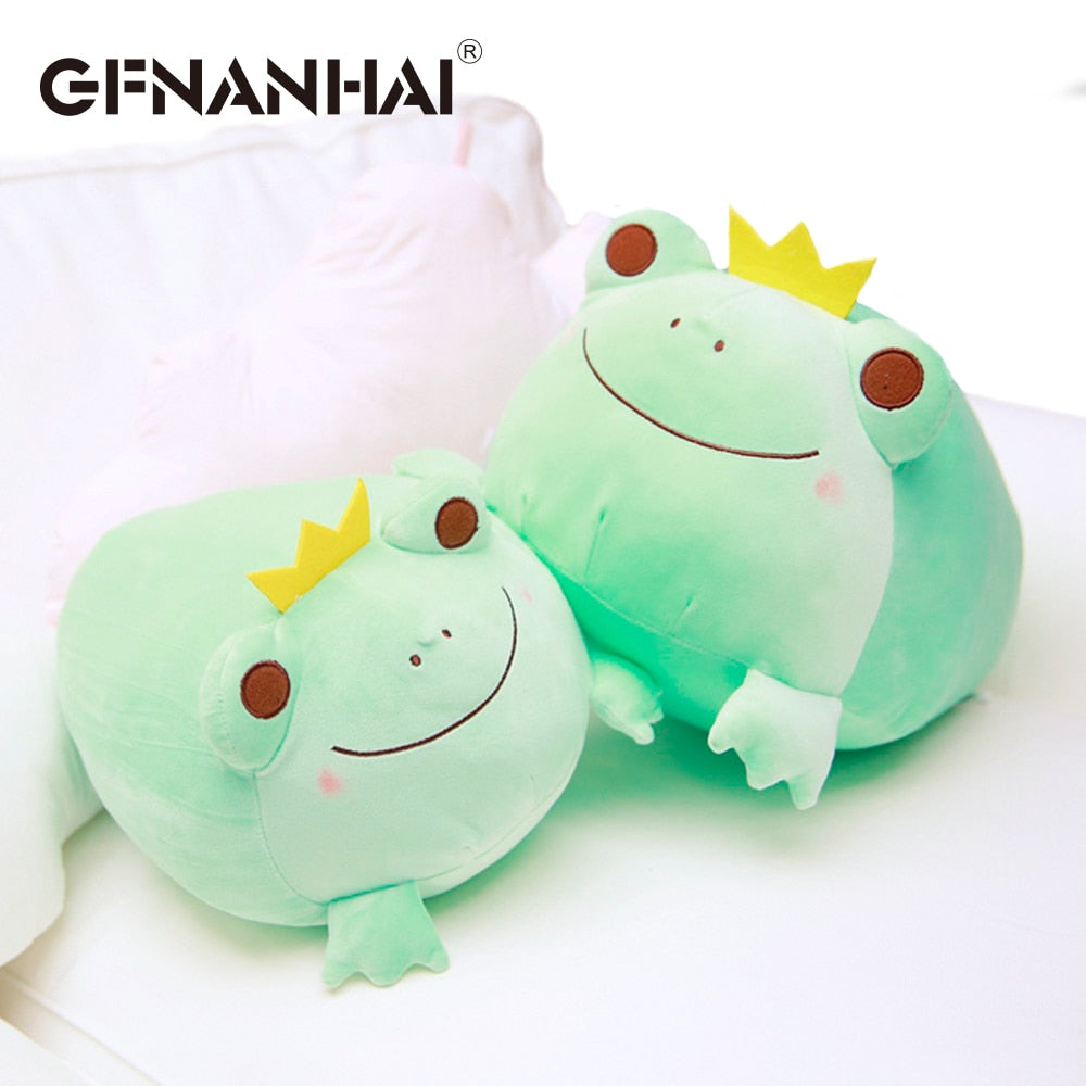 Frog Crown Plush Pillow