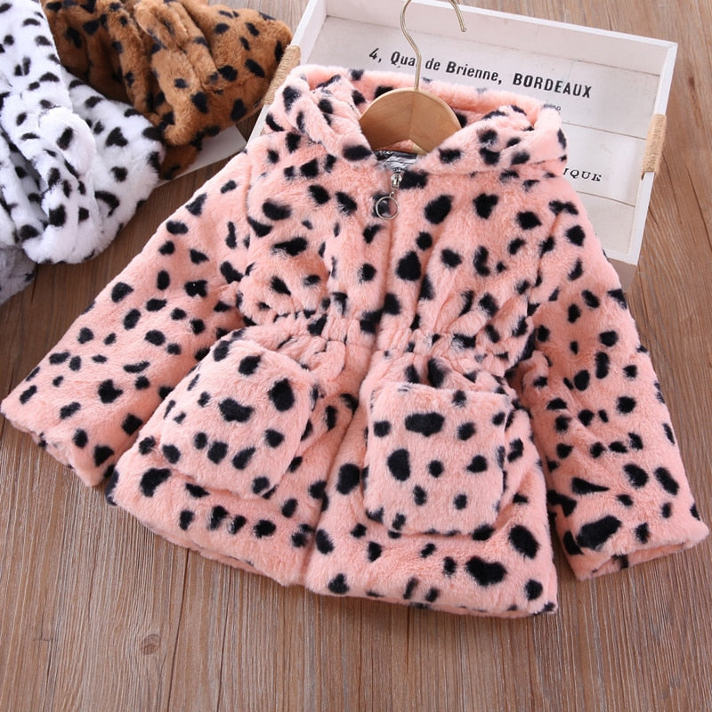 Glamorous Girls Animal Print Winter Coat Sizes 2-7 Various Styles