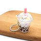 Boba Ice Cream Sundae Bubble Tea Drink Keychain