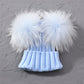 Knitted Pom Pom Baby Hat