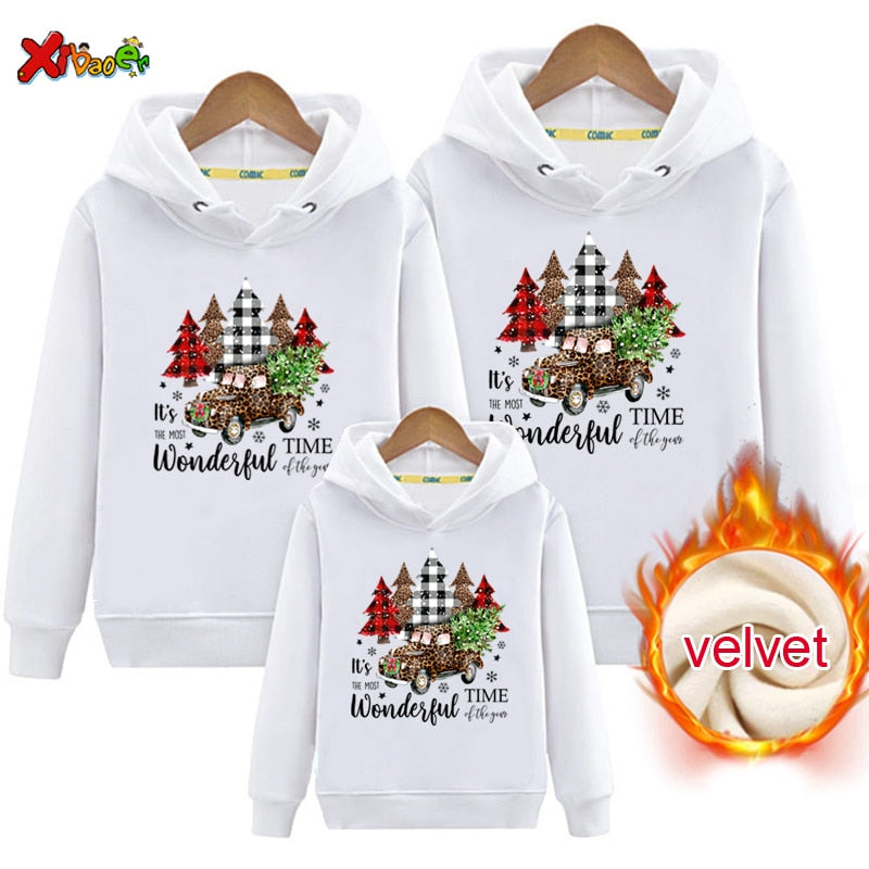 Matching Family Christmas Hooded Sweatshirts