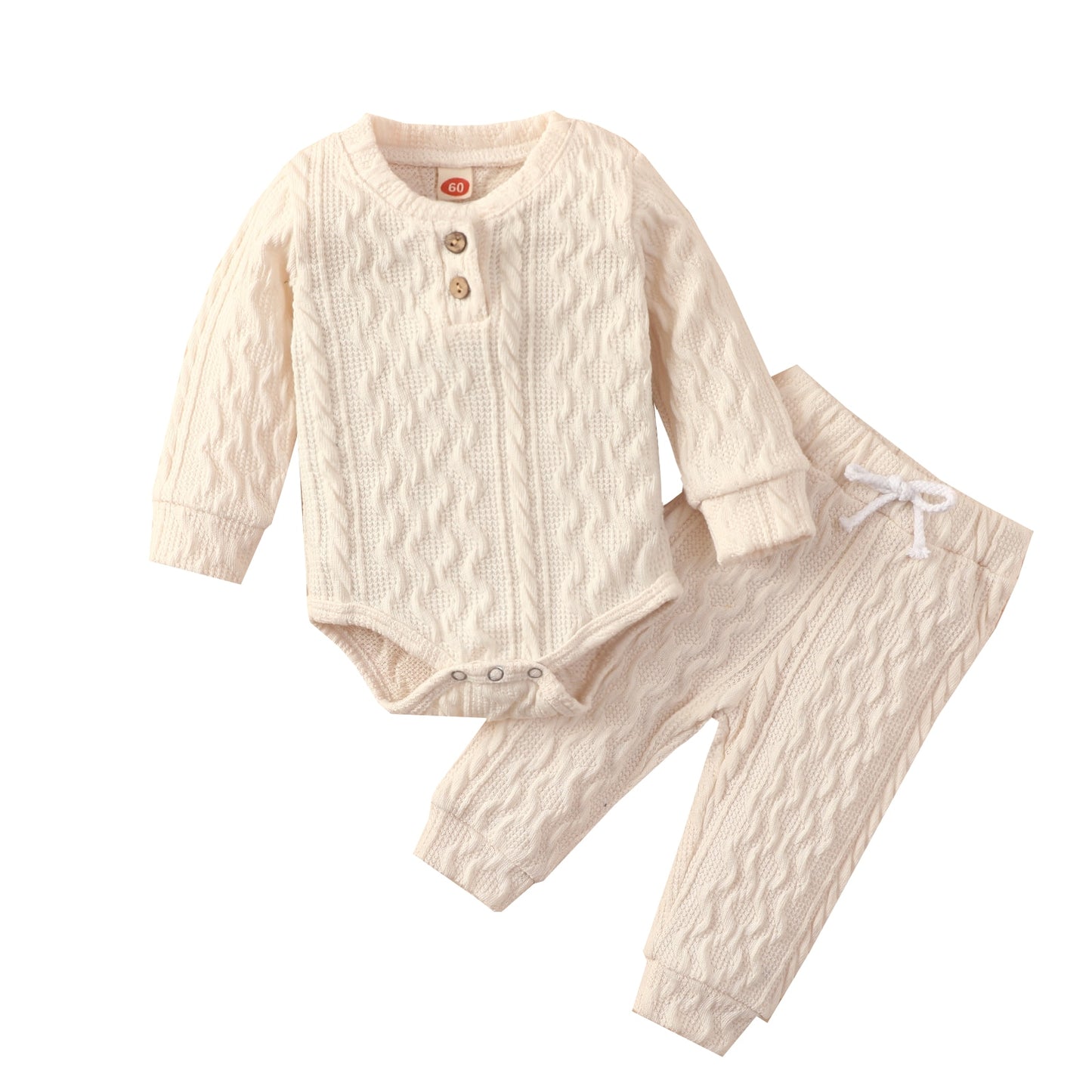 Knitted Romper and Pant Outfit - Sizes Newborn to 24 Months