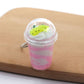 Boba Ice Cream Sundae Bubble Tea Drink Keychain