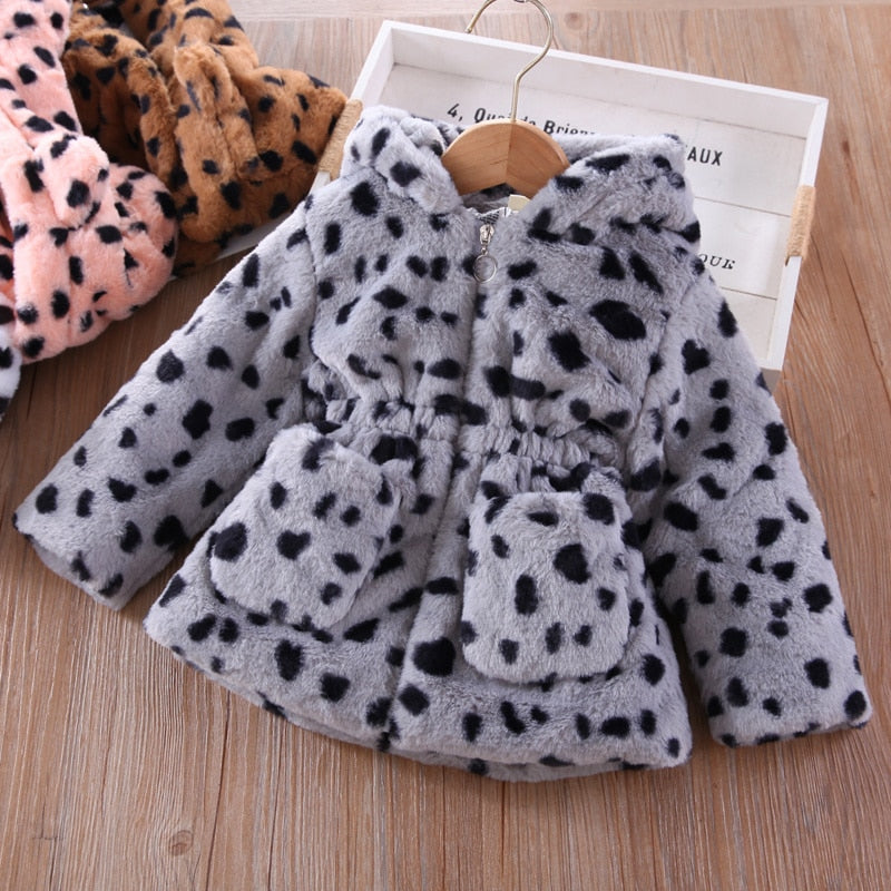 Glamorous Girls Animal Print Winter Coat Sizes 2-7 Various Styles