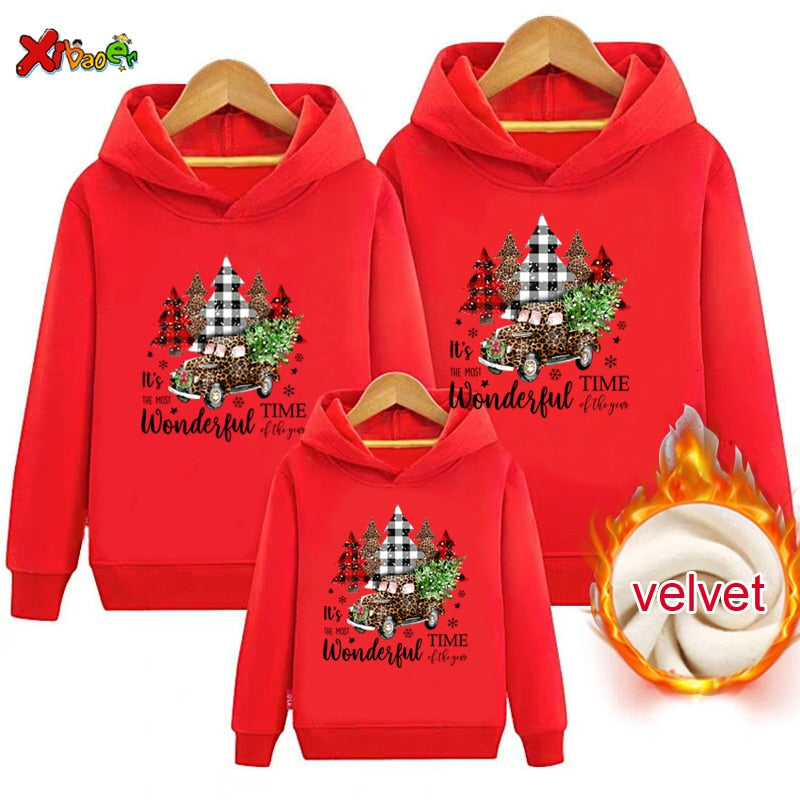 Matching Family Christmas Hooded Sweatshirts