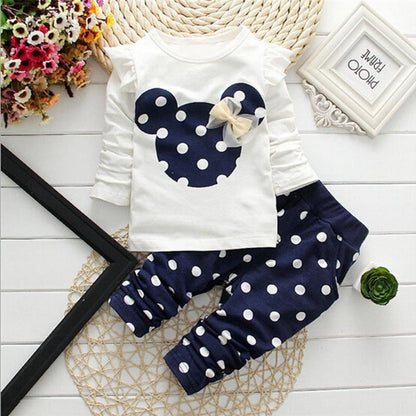 Infant Girl Minnie Mouse 2-Piece Outfit - Perfect for Your Little Disney Fan!