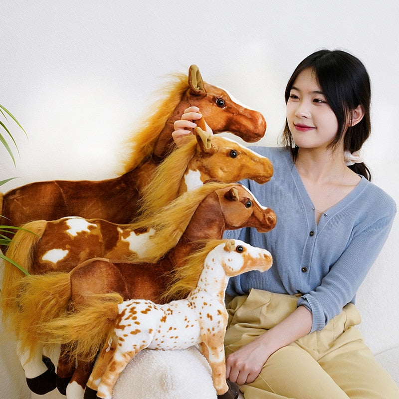 Flexible Plush Horse Toy - Posable Legs for Realistic Play