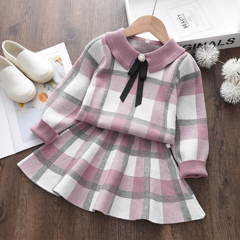 Girl's Fashionable Sweater Dress Sets