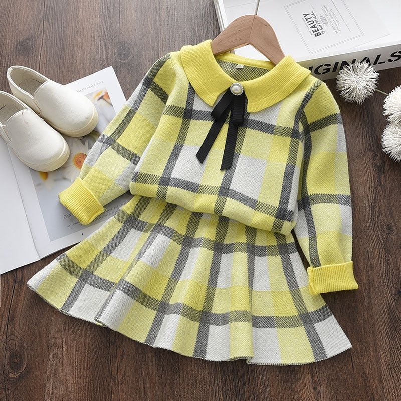 Girl's Fashionable Sweater Dress Sets