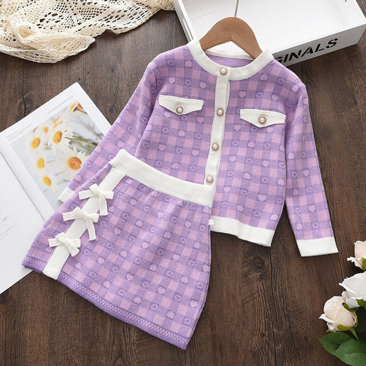 Girl's Fashionable Sweater Dress Sets