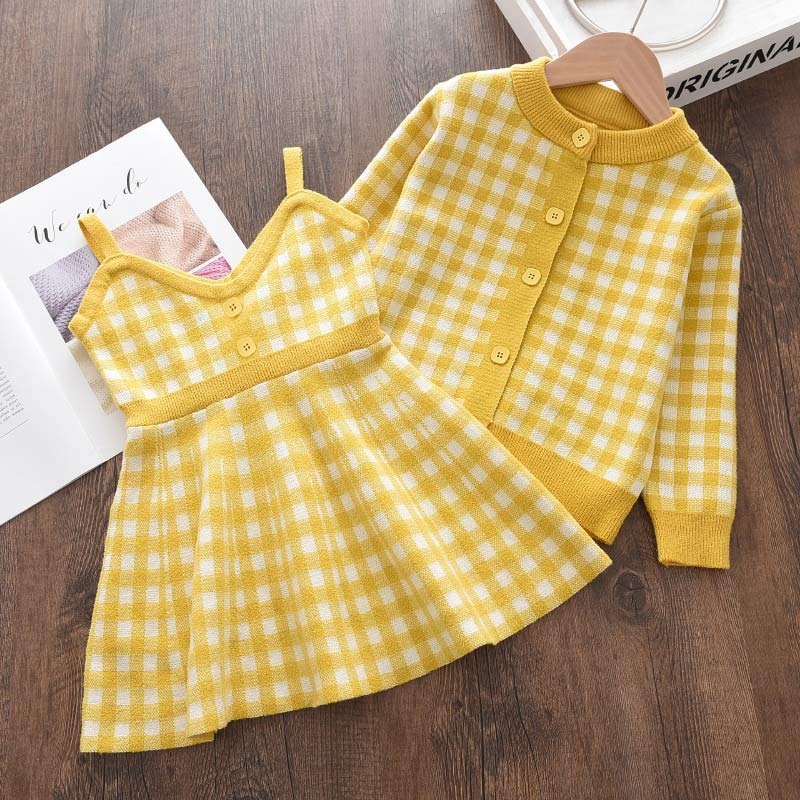 Girl's Fashionable Sweater Dress Sets