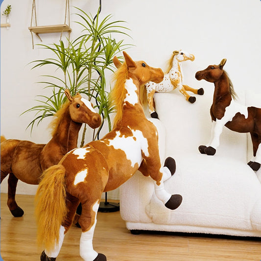 Flexible Plush Horse Toy - Posable Legs for Realistic Play