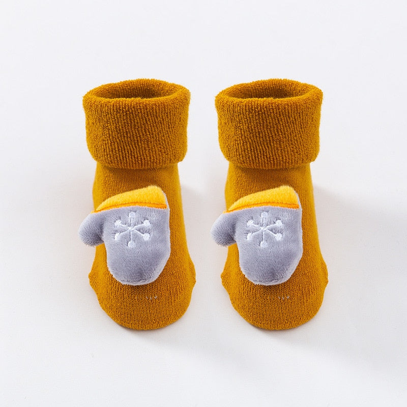 Infant Baby Socks and Wrist Rattle Set