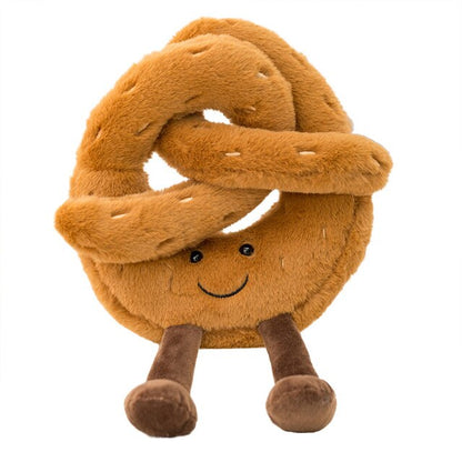 Soft Cartoon Plush Food-Pretzel, Croissant, Toast/ Bread, Egg Toy