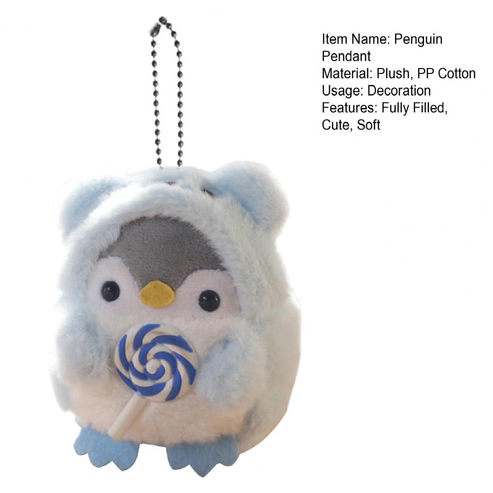 Lollipop Penguin Plush Keychain