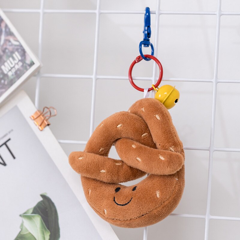 Soft Cartoon Plush Food-Pretzel, Croissant, Toast/ Bread, Egg Toy