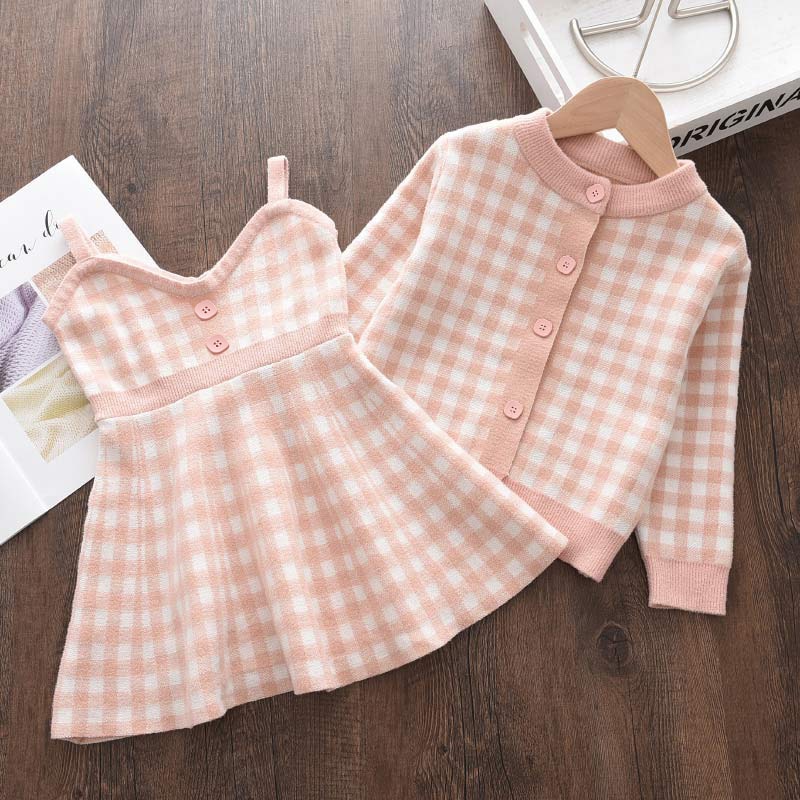 Girl's Fashionable Sweater Dress Sets