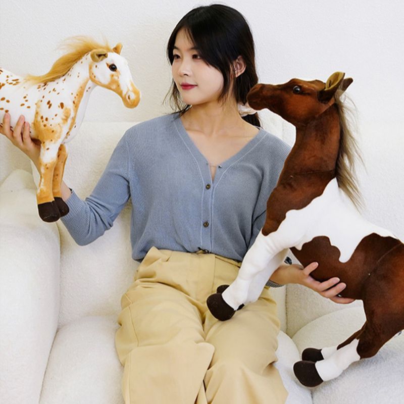 Flexible Plush Horse Toy - Posable Legs for Realistic Play