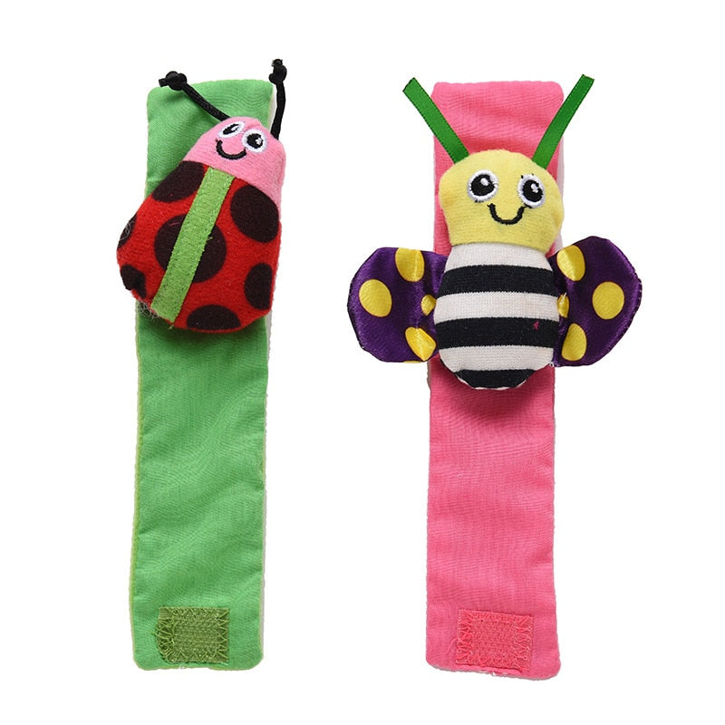 Infant Baby Socks and Wrist Rattle Set