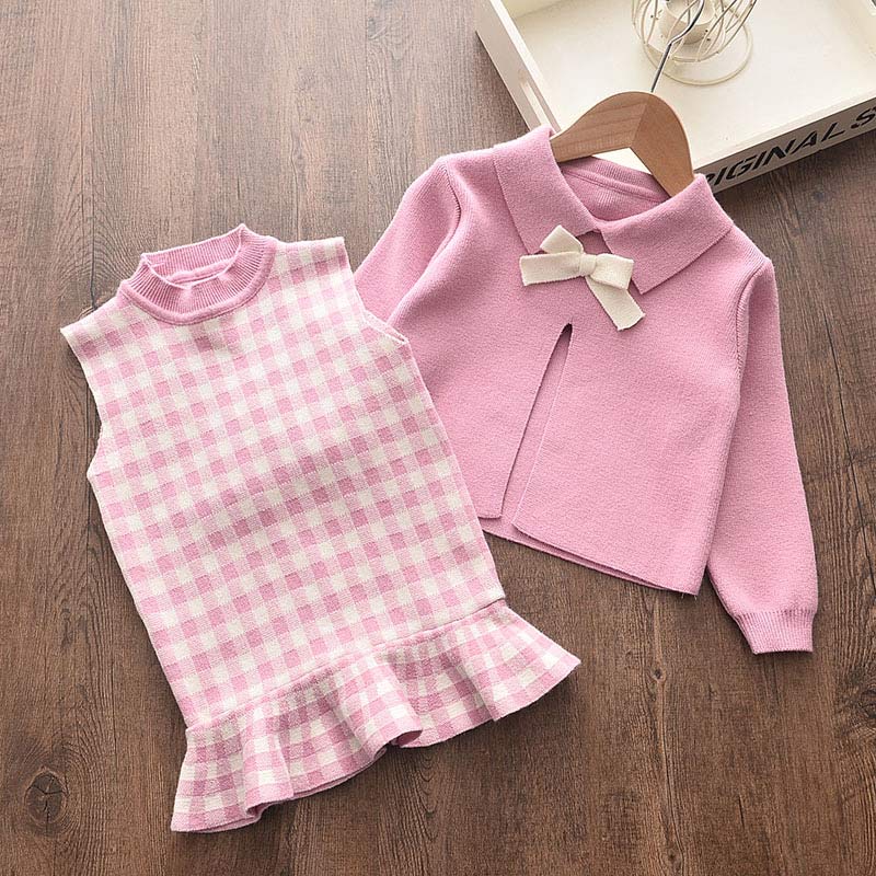 Girl's Fashionable Sweater Dress Sets