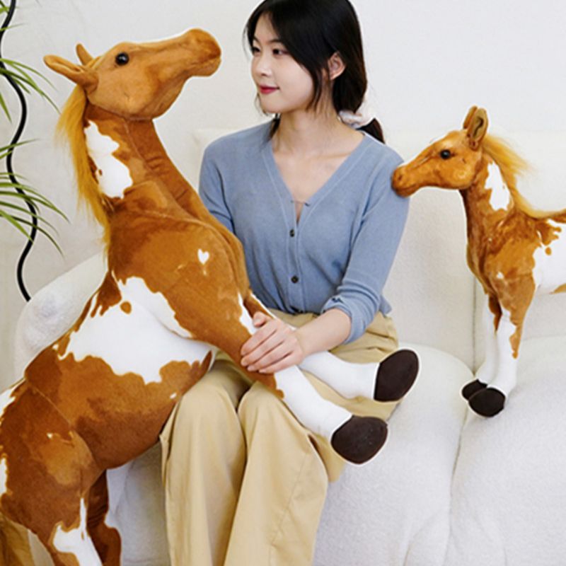 Flexible Plush Horse Toy - Posable Legs for Realistic Play