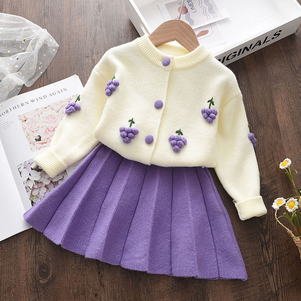 Girl's Fashionable Sweater Dress Sets