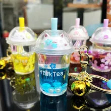 Boba-Licious Adorable Boba Cat Bubble Tea Keychains