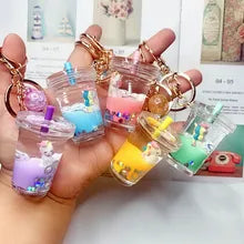 Boba Bubble Tea Key Chain with Unicorn