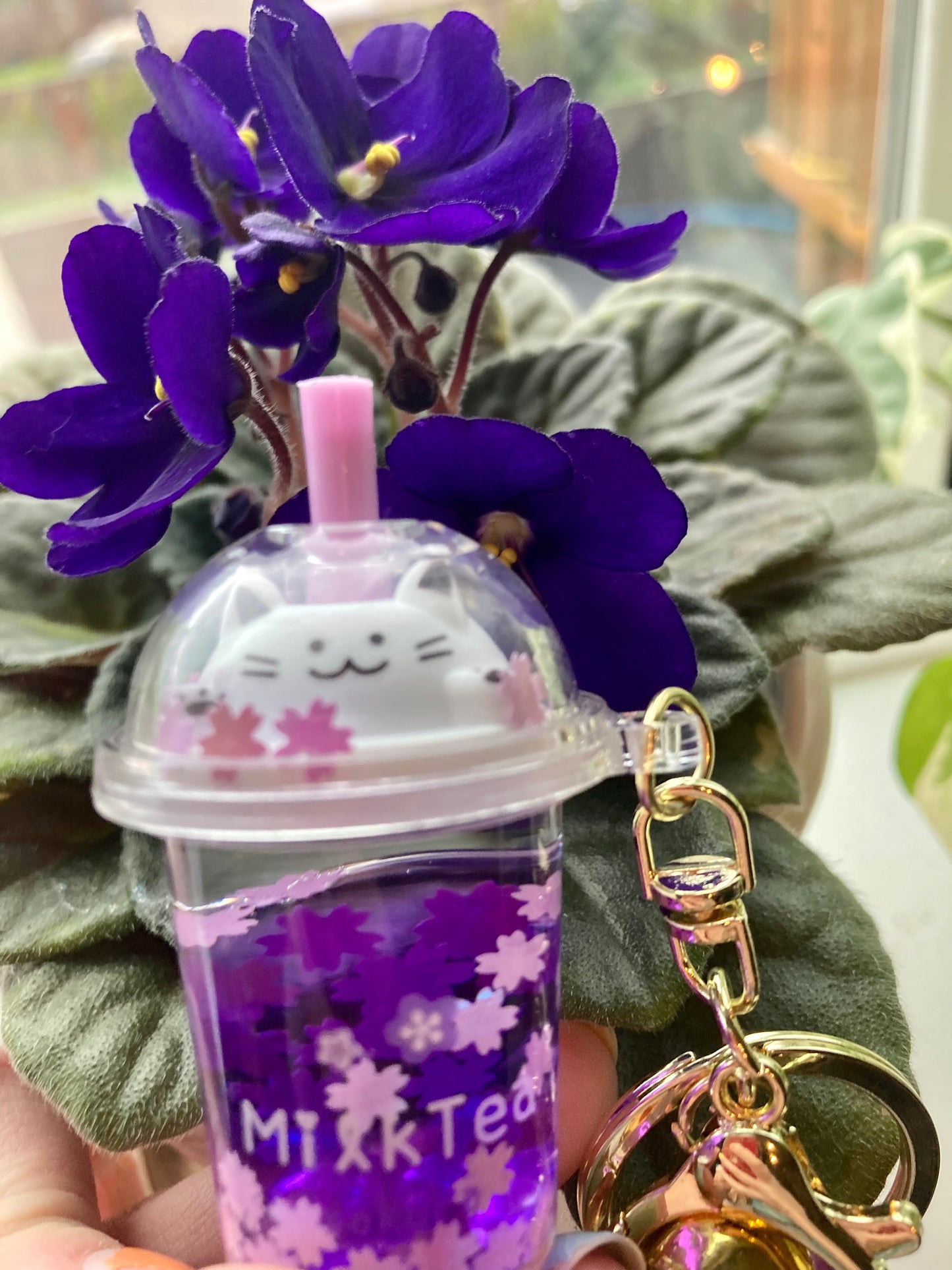 Boba-Licious Adorable Boba Cat Bubble Tea Keychains