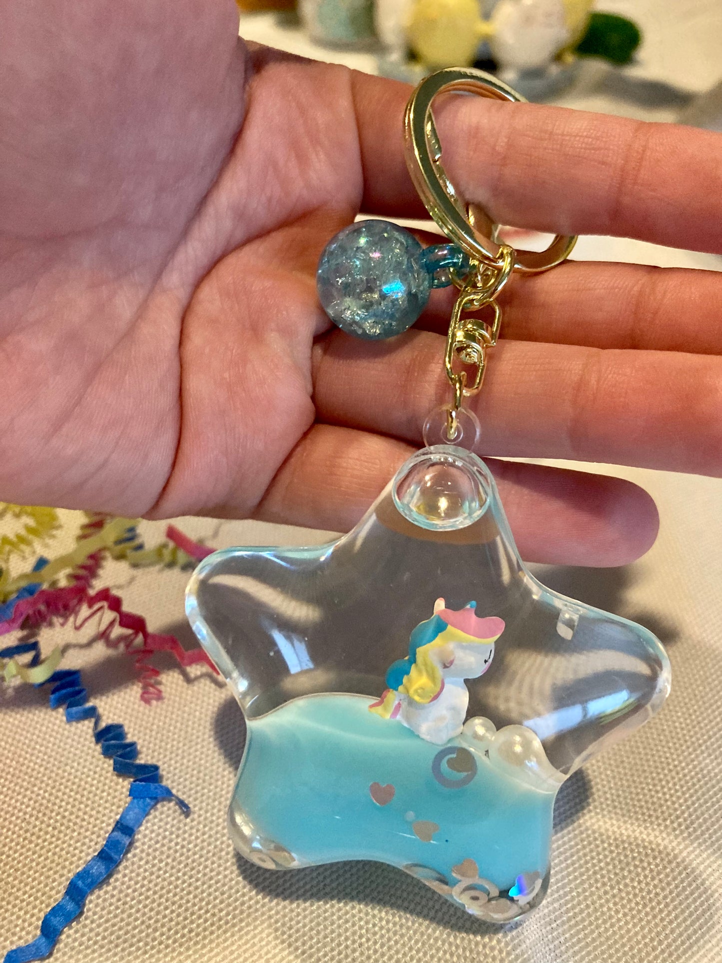 Unicorn Star Keychain