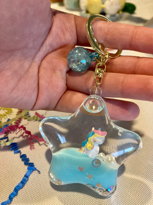 Unicorn Star Keychain